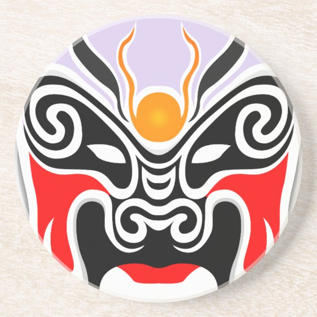 Tribal Dragon Mask Coaster (Front)