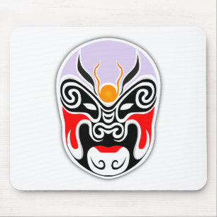 Tribal Dragon Mask Mouse Pad