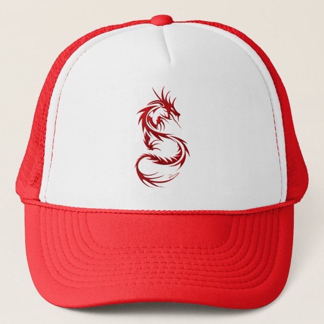 Tribal Dragon Trucker Hat (Front)