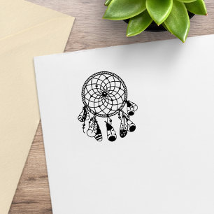 Tribal Dreamcatcher Boho 1x1 Rubber Stamp