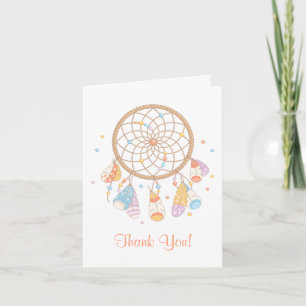 Tribal Dreamcatcher Boho Baby Shower Thank You Card