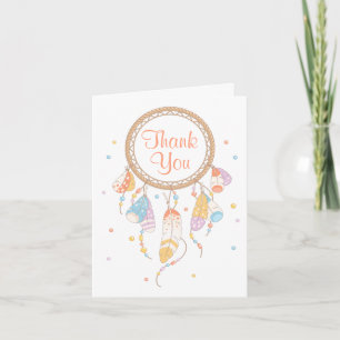 Tribal Dreamcatcher Boho Baby Shower Thank You Card