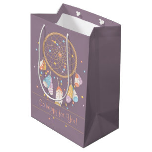 Tribal Dreamcatcher Boho Having Baby Purple Medium Gift Bag