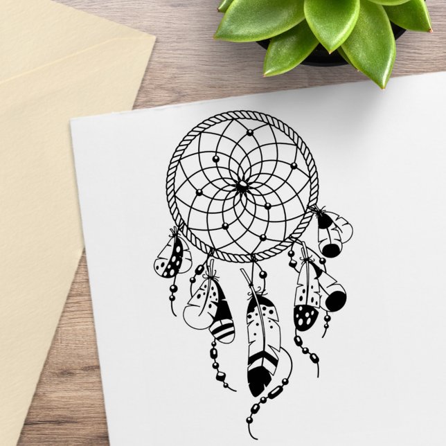 Tribal Dreamcatcher Boho Rubber Stamp (Creator Uploaded)