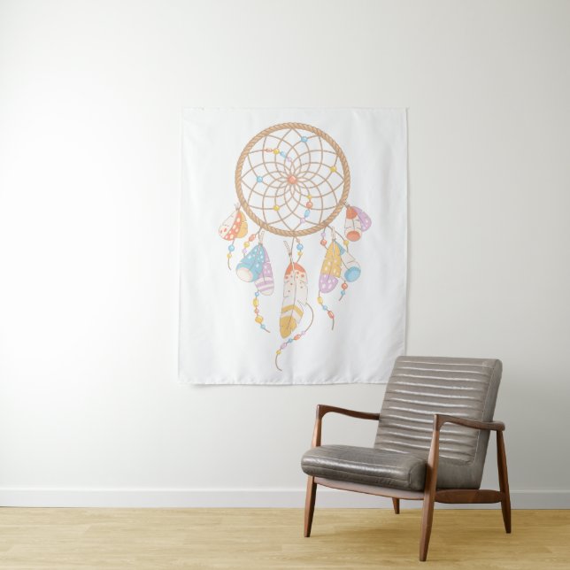 Tribal Dreamcatcher Boho Tapestry (In Situ)