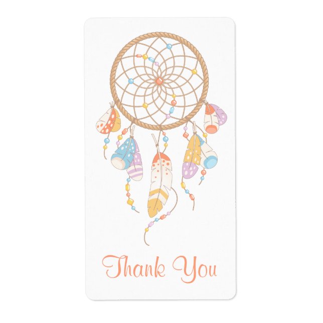 Tribal Dreamcatcher Boho Thank You (Front)