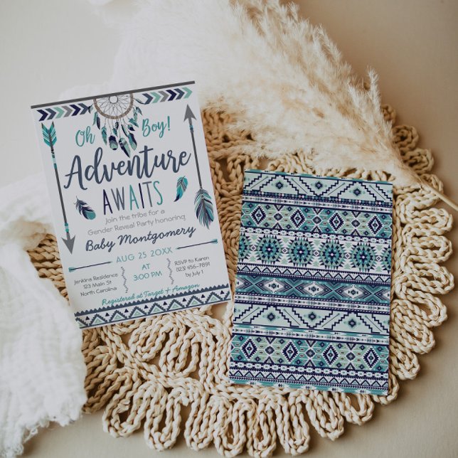 Tribal Dreamcatcher Boy Baby Shower Invitation (Creator Uploaded)