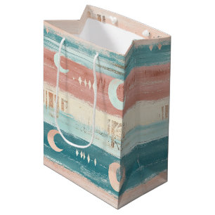 Tribal Earth Tone Celestial Stripe - Astrology Medium Gift Bag