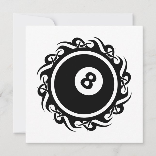 tribal eightball invitation (Front)