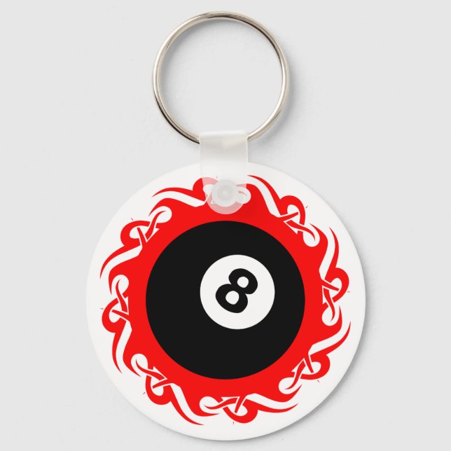 tribal eightball key ring (Front)