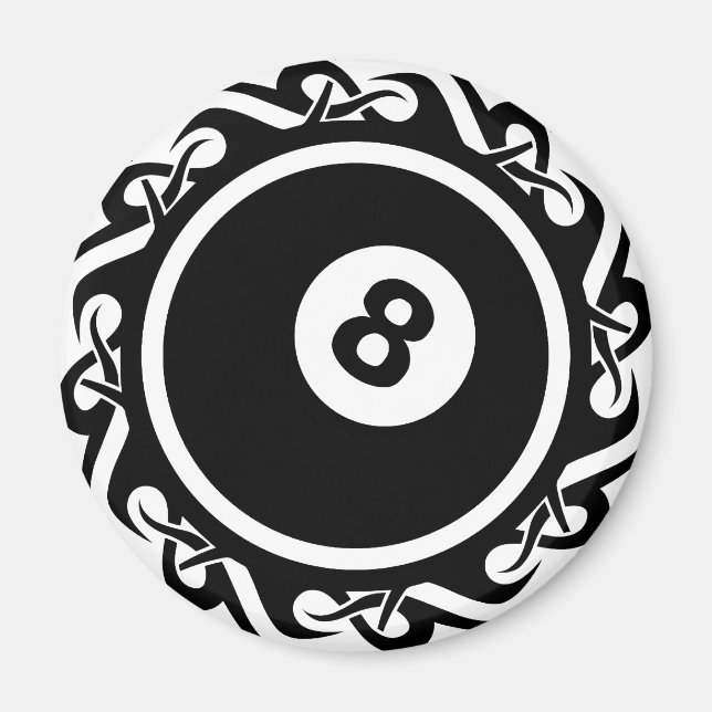 tribal eightball magnet (Front)