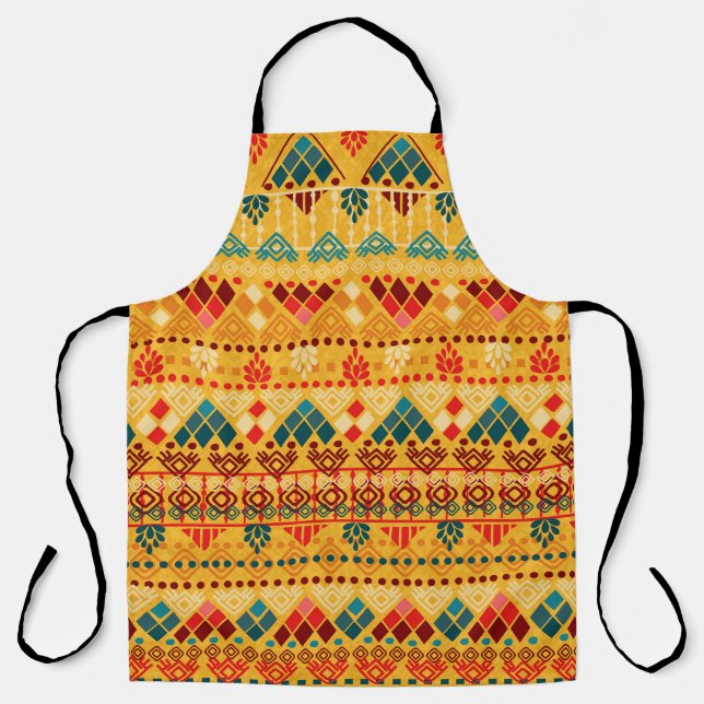Tribal elements, versatile seamless pattern. apron (Front)