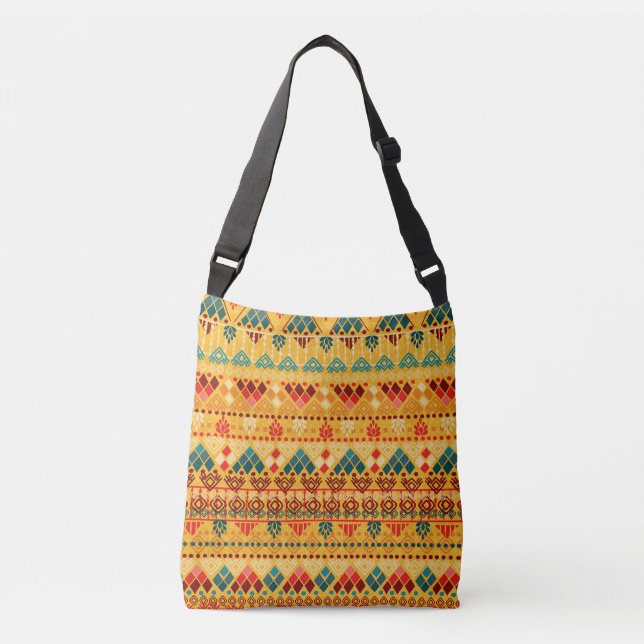 Tribal elements, versatile seamless pattern. crossbody bag (Front)