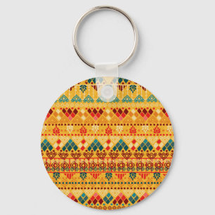 Tribal elements, versatile seamless pattern. key ring