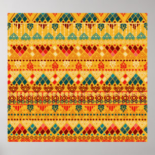 Tribal elements, versatile seamless pattern. poster