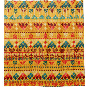 Tribal elements, versatile seamless pattern. shower curtain
