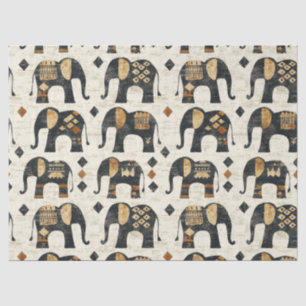 Tribal Elephant Boho Pattern (2) Tissue Paper