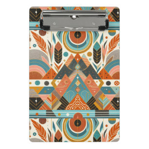 Tribal Ethnic African Pattern Earth Multicolors Mini Clipboard