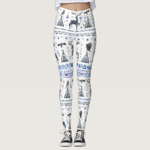Tribal ethnic, animals dream catcher, seamless. leggings