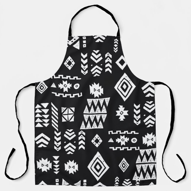 Tribal ethnic background. Stylish primitive geomet Apron (Front)