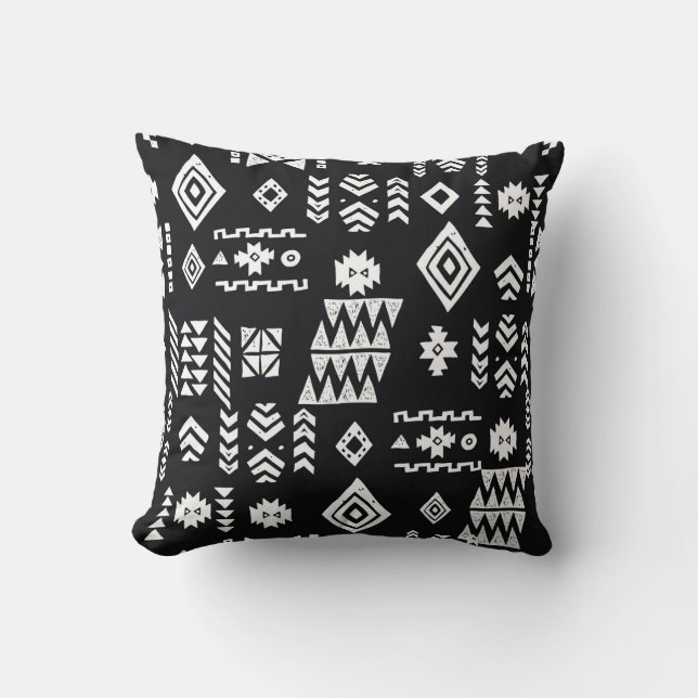 Tribal ethnic background. Stylish primitive geomet Cushion (Front)
