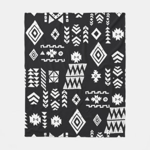 Tribal ethnic background. Stylish primitive geomet Fleece Blanket