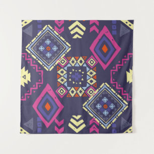 Tribal ethnic background. Stylish primitive geomet Tapestry