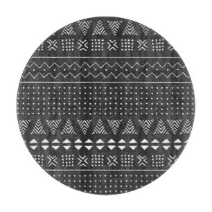 Tribal ethnic: black white pattern. cutting board