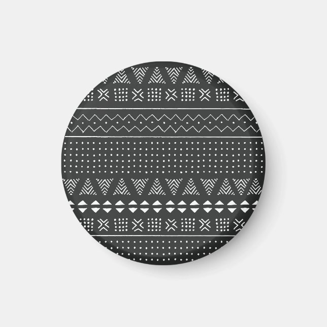 Tribal ethnic: black white pattern. magnet (Front)
