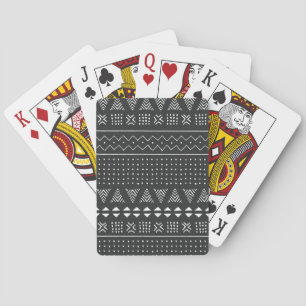 Tribal ethnic: black white pattern. playing cards