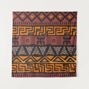 Tribal ethnic colorful bohemian pattern with geome tapestry