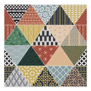 Tribal Ethnic Colourful Patchwork Pattern Poster