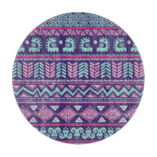 Tribal Ethnic: Colourful Seamless Pattern. Cutting Board