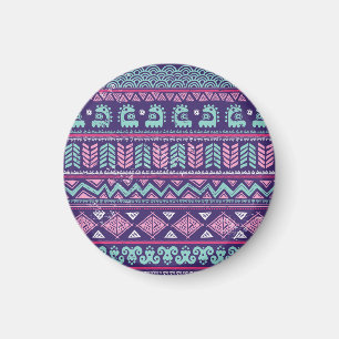 Tribal Ethnic: Colourful Seamless Pattern. Magnet