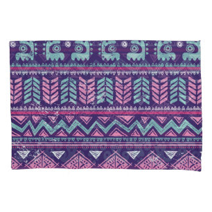 Tribal Ethnic: Colourful Seamless Pattern. Pillowcase