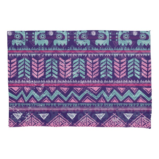 Tribal Ethnic: Colourful Seamless Pattern. Pillowcase (Front)