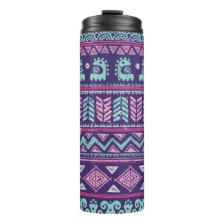 Tribal Ethnic: Colourful Seamless Pattern. Thermal Tumbler