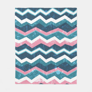 Tribal ethnic hand drawn seamless pattern fleece blanket