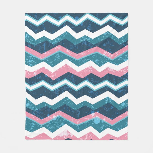 Tribal ethnic hand drawn seamless pattern fleece blanket (Front)