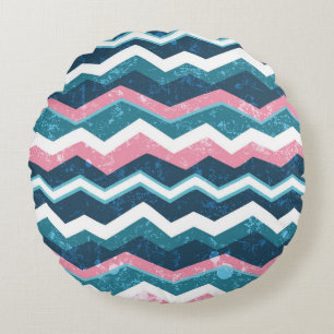 Tribal ethnic hand drawn seamless pattern round cushion