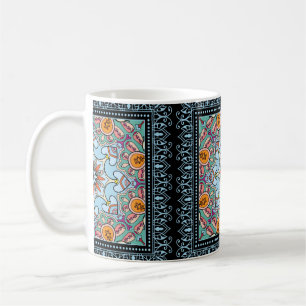 Tribal ethnic mandala seamless pattern coffee mug