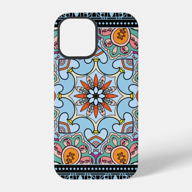 Tribal ethnic mandala seamless pattern iPhone case (Back)