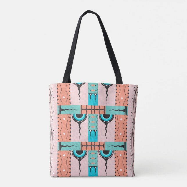 Tribal Ethnic Pattern Tote Bag (Back)
