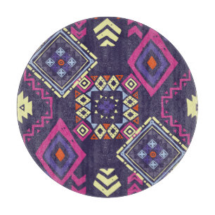 Tribal ethnic, primitive geometric background. cutting board