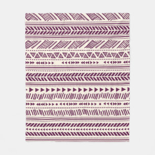 Tribal ethnic seamless fleece blanket