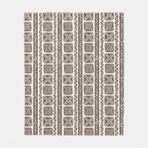 Tribal ethnic seamless hand drawn illustration fleece blanket