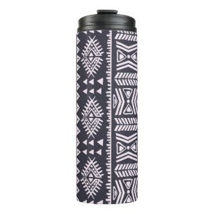 Tribal ethnic seamless illustration pattern thermal tumbler