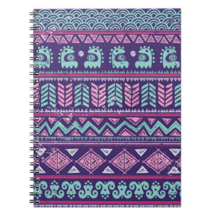 Tribal ethnic seamless notebook