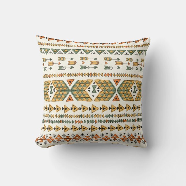Tribal ethnic seamless pattern 3 cushion (Front)