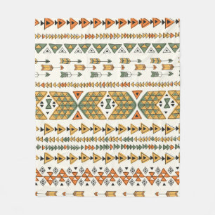 Tribal ethnic seamless pattern 3 fleece blanket